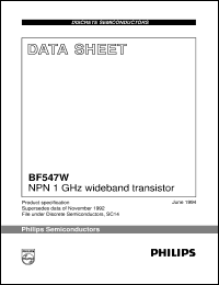 Click here to download BF547W Datasheet