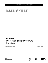 Click here to download BLF545 Datasheet