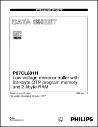 Click here to download P87CL881H/001/1 Datasheet