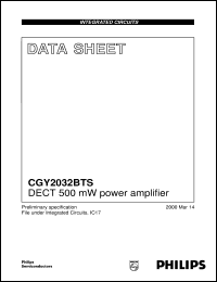 Click here to download CGY2032 Datasheet