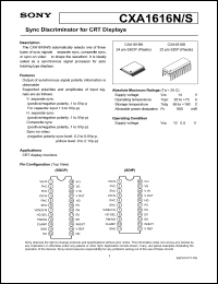 Click here to download CXA1616 Datasheet