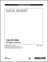 Click here to download 74LVC1G04 Datasheet