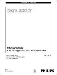 Click here to download P83C652EFPN Datasheet