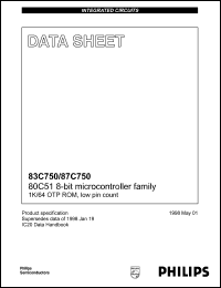 Click here to download P87C750EBDDB Datasheet