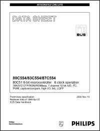 Click here to download P87C554SFBD Datasheet