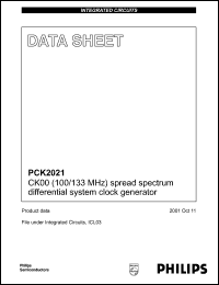 Click here to download PCK2021DGG Datasheet