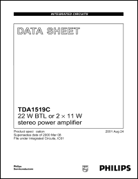 Click here to download TDA1519CTD Datasheet