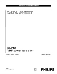 Click here to download BLV12 Datasheet
