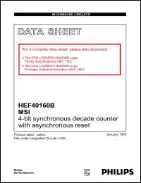 Click here to download HEF40160BD Datasheet