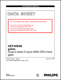 Click here to download HEF4085BP Datasheet