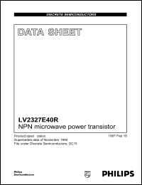 Click here to download LV2327E40 Datasheet