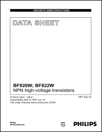 Click here to download BF820W Datasheet