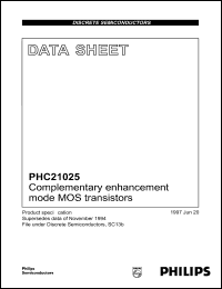 Click here to download PHC21025 Datasheet