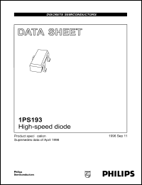 Click here to download 1PS193 Datasheet