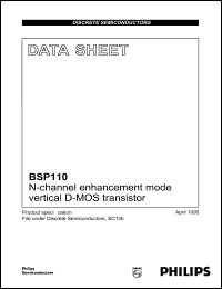 Click here to download BSP110 Datasheet