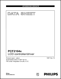 Click here to download PCF2104NU/2 Datasheet
