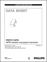 Click here to download PDTC114TK Datasheet