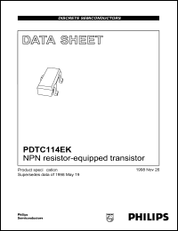 Click here to download PDTC114EK Datasheet