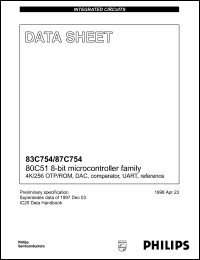 Click here to download P87C754EBD DB Datasheet