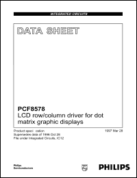 Click here to download PCF8578U7 Datasheet