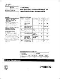 Click here to download TDA9820 Datasheet