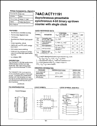 Click here to download 74ACT11191N Datasheet