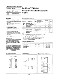 Click here to download 74AC11194N Datasheet