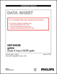 Click here to download HEF4002BT Datasheet