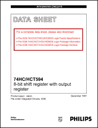 Click here to download PC74HC594T Datasheet