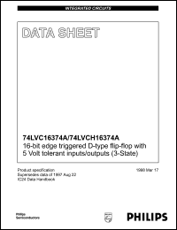 Click here to download VCH16374ADGG Datasheet