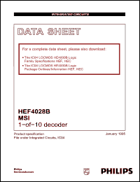 Click here to download HEF4028B Datasheet