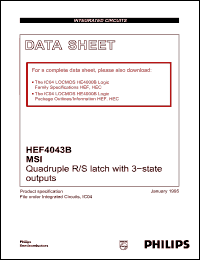 Click here to download HEF4043B Datasheet
