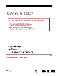 Click here to download HEF4049BF Datasheet