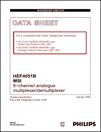 Click here to download HEF4051B Datasheet
