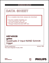 Click here to download HEF4093B Datasheet