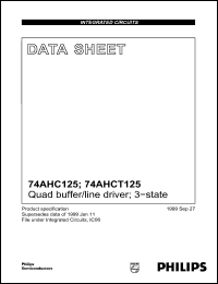 Click here to download 74AHC125 Datasheet