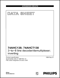 Click here to download 74AHC138PWDH Datasheet