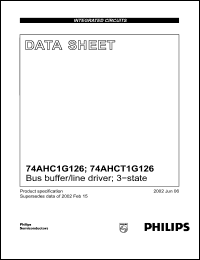 Click here to download 74AHC1G126GW Datasheet