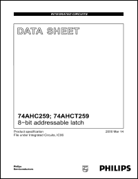 Click here to download 74AHCT259D Datasheet