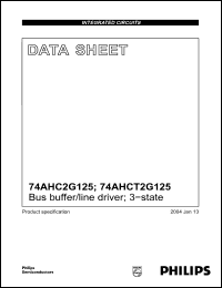 Click here to download 74AHCT2G125DC Datasheet