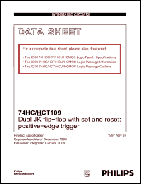 Click here to download 74HCT109 Datasheet