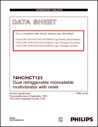 Click here to download 74HCT123 Datasheet