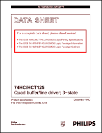 Click here to download 74HCT125 Datasheet