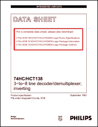 Click here to download HCT138 Datasheet