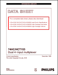 Click here to download 74HCT153 Datasheet