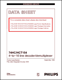 Click here to download 74HC154 Datasheet