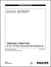Click here to download 74HCT154BQ Datasheet