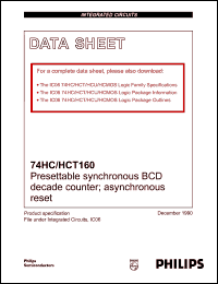 Click here to download 74HCT160 Datasheet