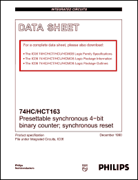 Click here to download 74HCT163 Datasheet