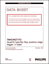 Click here to download 74HCT173 Datasheet